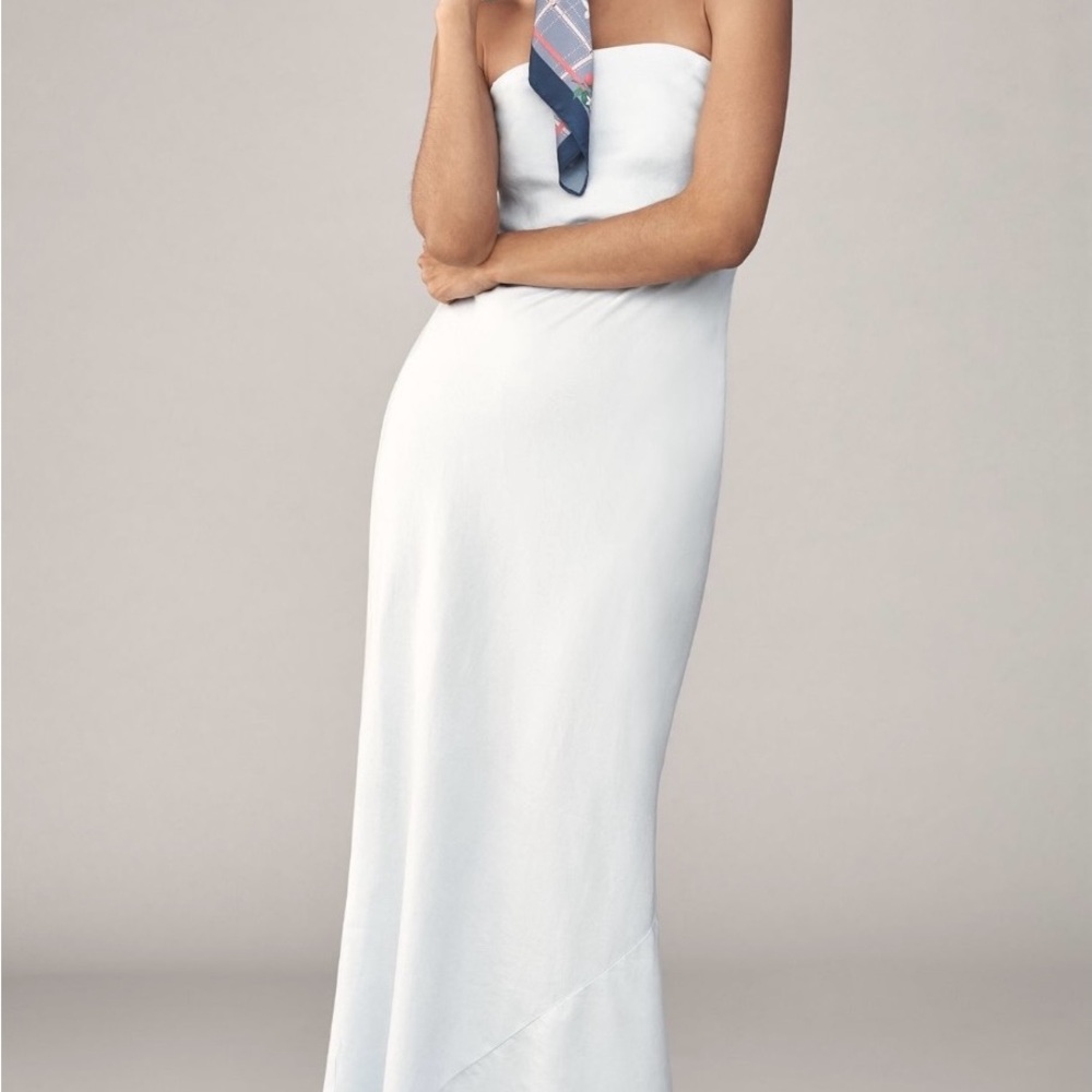 Anthropologie Light Blue Strapless Maxi Dress